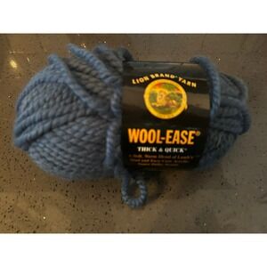 1 Skeins Lion Brand Yarn Wool-Ease Denim Blue 114 Soft‎ Art #640 New